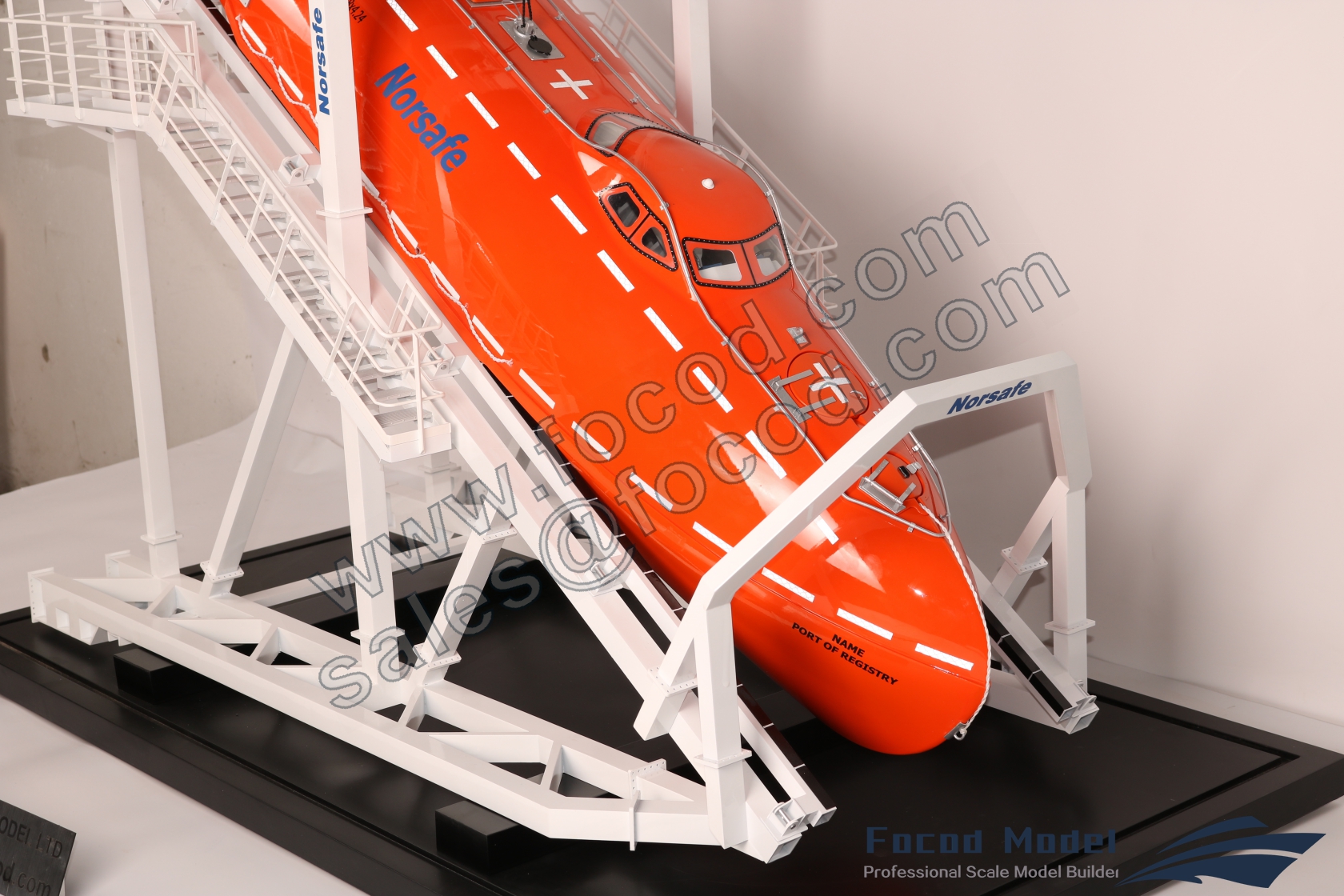 customized model of Free Fall Liftboat with davit